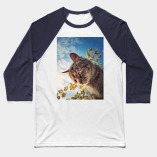 Cat outside portrait Baseball T-Shirt